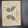 3D wooden butterfly gift card