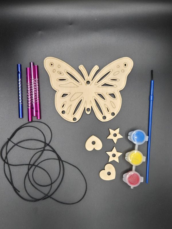 DIY Butterfly Wind Chime Kit Contents Contents of DIT decorate your own butterfly wind chime kit