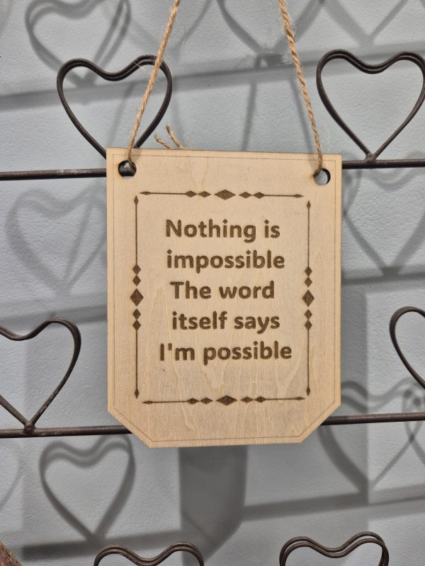 wooden plaque, design 4