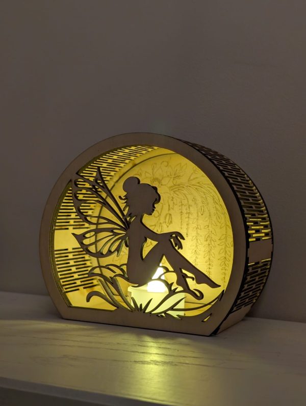 wooden-fairy-tealight-holder-1 wooden fairy tea light holder silhouette lamp