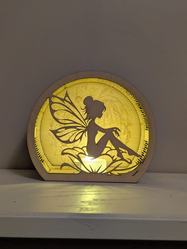 wooden-fairy-tealight-holder-2 wooden fairy tea light holder silhouette lamp