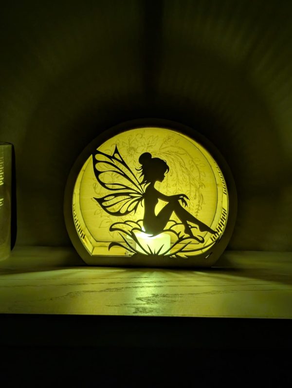 wooden-fairy-tealight-holder-3 wooden fairy tea light holder silhouette lamp